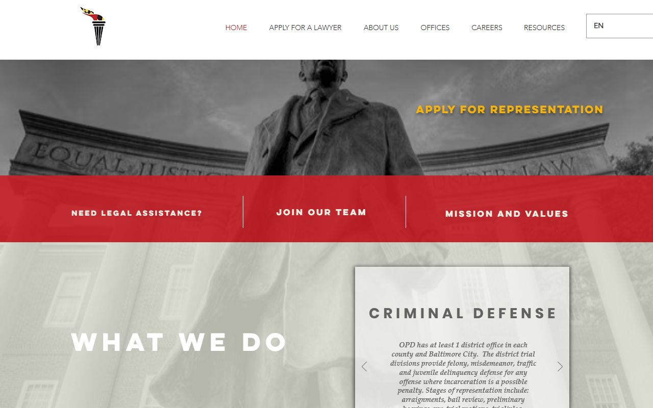 Howard County released inmates Maryland Office of the Public Defender reentry defense resources