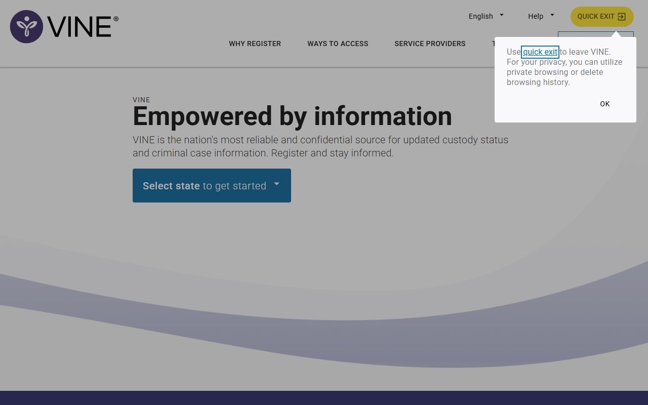 Howard County released inmates VINELink custody notification search Maryland